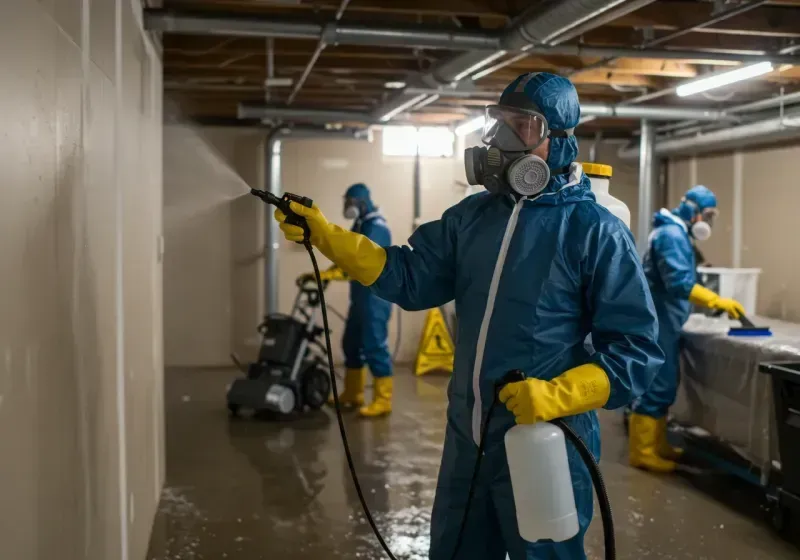 Basement Sanitization and Antimicrobial Treatment process in Brogden, NC